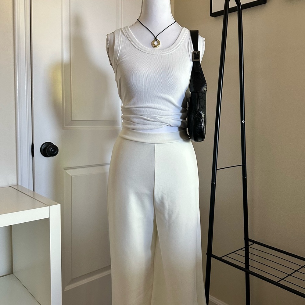 Elegant White Wide-Leg Pants